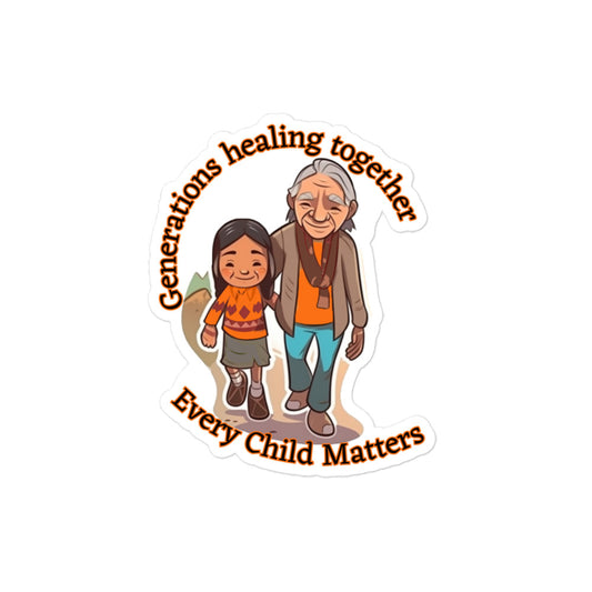 Every Child Matters Sticker | Generations Healing Together | Native American Art