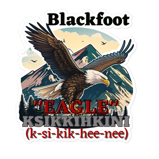 Language Lesson Sticker | Blackfoot "Eagle" | Native American Art