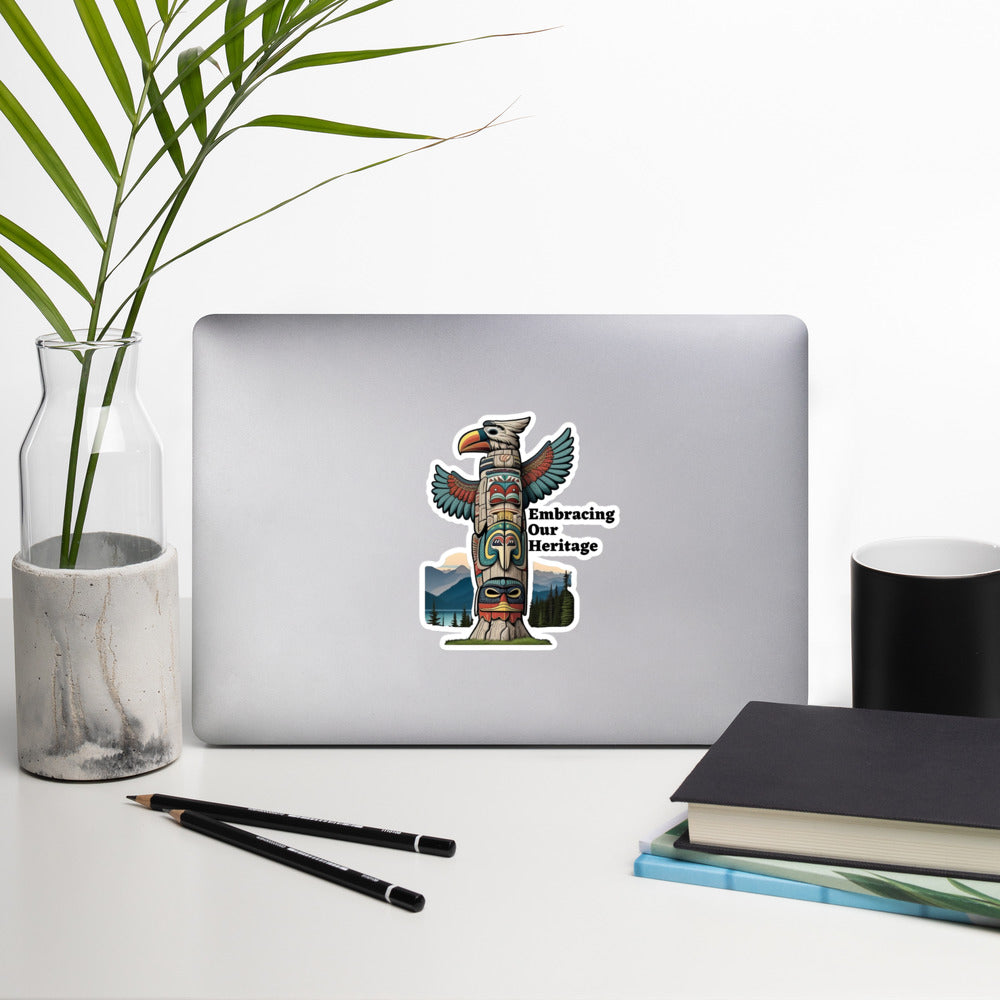Totem Pole Sticker | Embracing Our Heritage | Native American Art